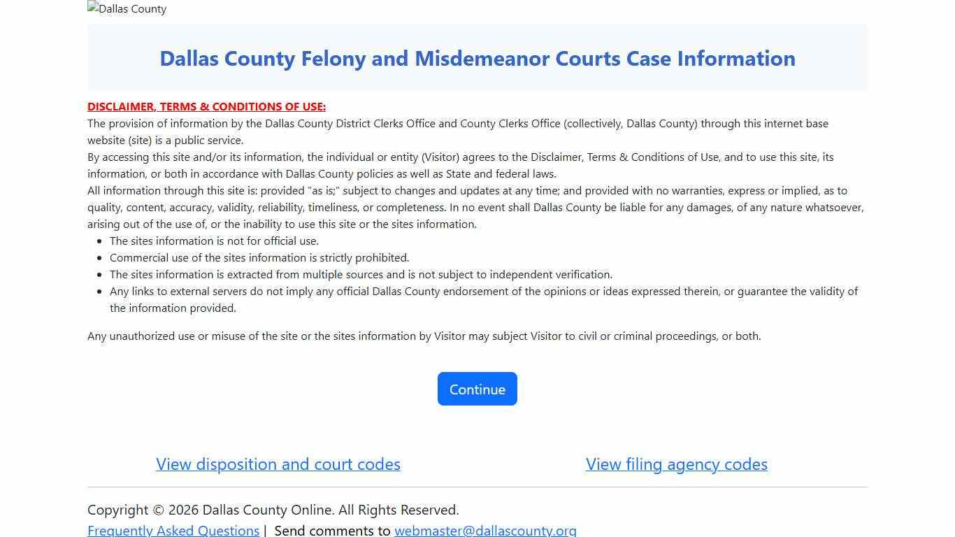 Dallas County Criminal Background Search